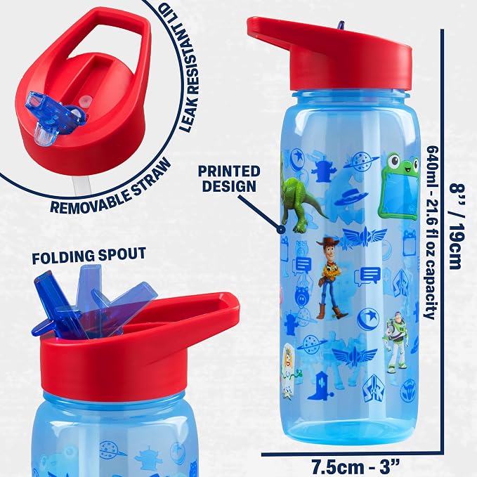 Get Trend Disney Pixar Toy Story Lunch Bag, Bento Box & Water Bottle Set | 3 Pc, Insulated Lunch Bag, Lightweight Snack Box, 22 fl oz BPA-Free Water Bottle with Straw, School, Picnic, Gifts for Boys