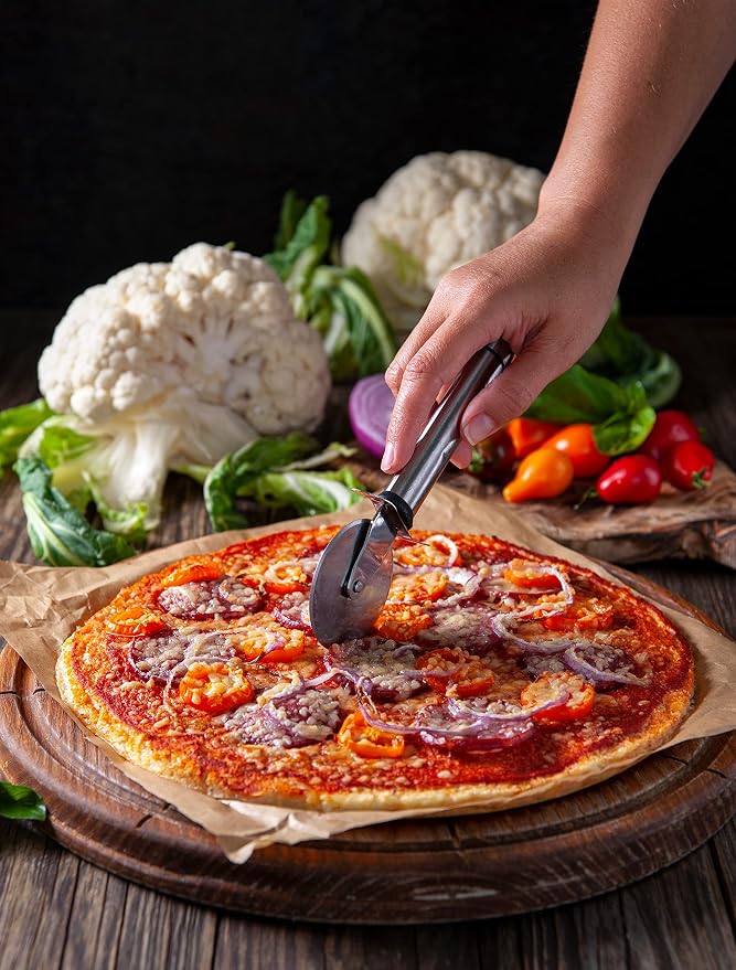 Moss & Stone 7 Pcs Small Kitchen Knife Set with Block, Stainless Steel | Premium forged kitchen knives with high-carbon sharp blades, ergonomic handle, rust-resistant knife block set for home & chef
