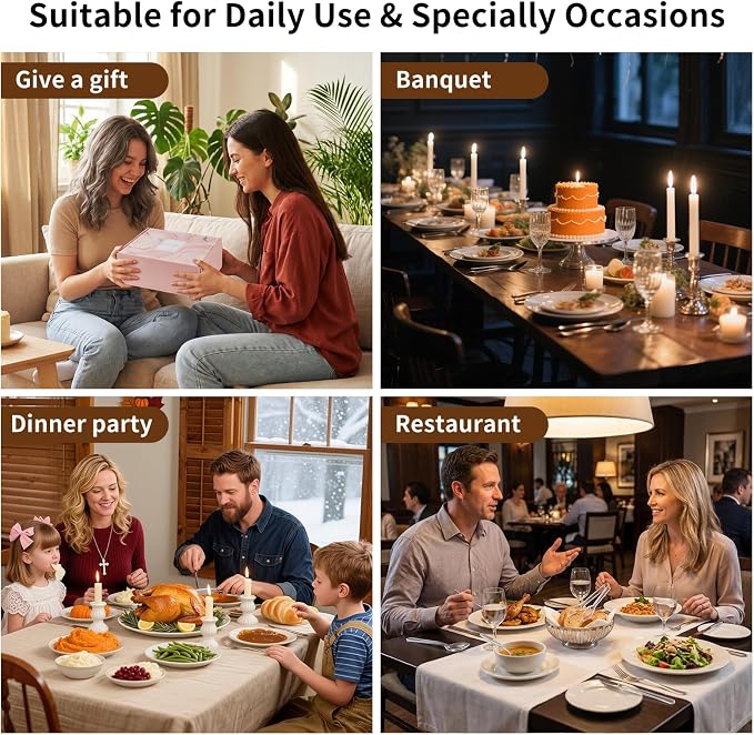 Silverware Set with Steak Knives, 24-Piece Flatware Set for 4 Cutlery Set | 18/0 Stainless Steel Silverware set, Mirror Polished Kitchen Cutlery Set Service for Home and Restaurant, Dishwasher Safe