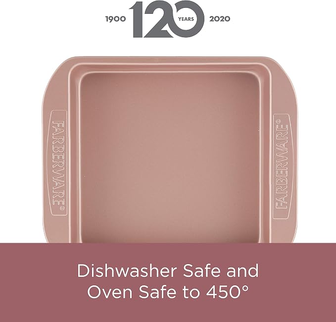 Farberware Nonstick Bakeware Baking Pan / Nonstick Cake Pan, Round - 9 Inch, Red