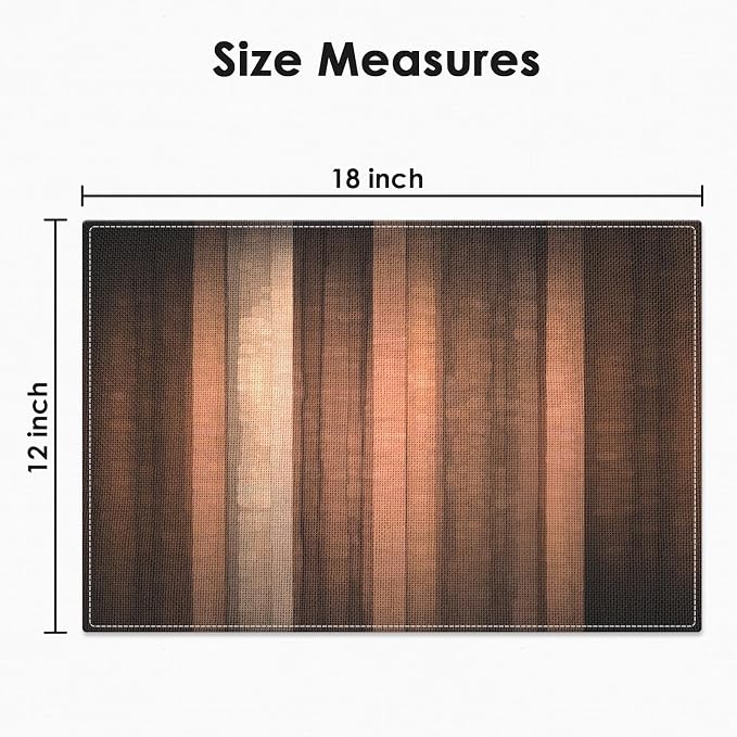 Emvency Farmhouse Placemats Set of 6, 12x18 Inch, Striped Rustic | Farmhouse Modern Art Painting Table Mats for Outdoor Home Party Kitchen Dining Decoration