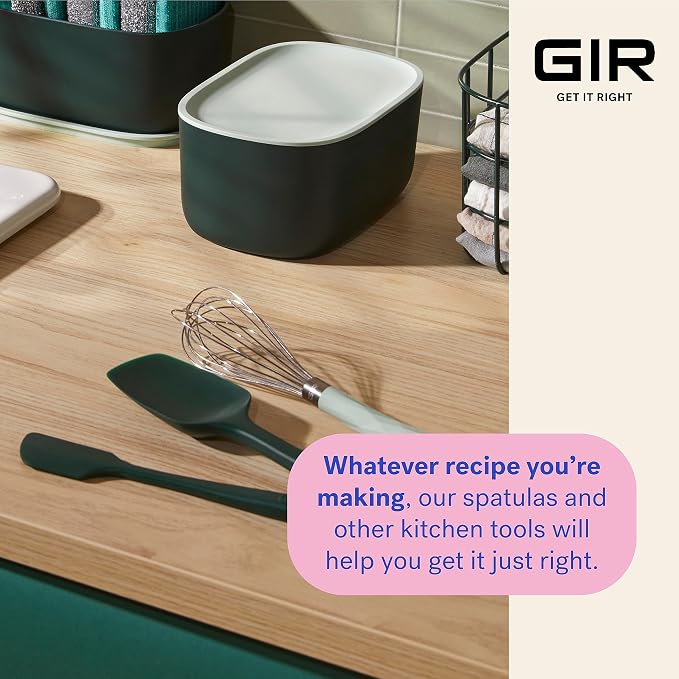 GIR: Get It Right Silicone Kitchen Spatula - Non-toxic Cooking Utensils for Nonstick Cookware, Cooking and Baking, Skinny - 11IN - Black