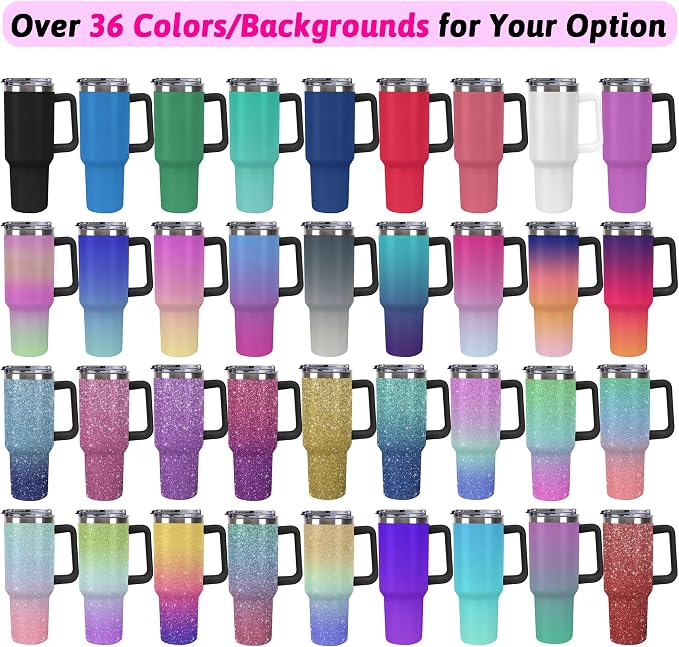 Personalized Tumbler Custom Vacuum Insulated Travel Mug Customizable Coffee Cup with Your Photos and Text Christmas Birthday Gift (40oz Design 2)