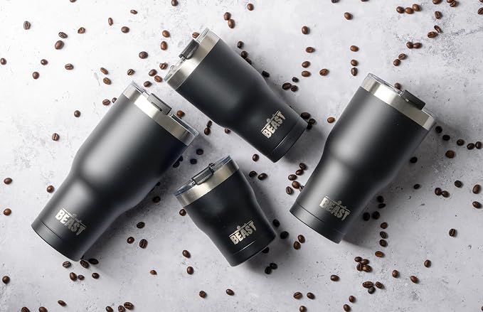 40 oz tumbler - Vacuum Insulated Tumbler with Straw - Leak Proof Stainless Steel Travel Mug - Double Wall Iced Coffee Cup - Reusable Water Bottle - Gifts for Mom, Women and Men (Matte Black)