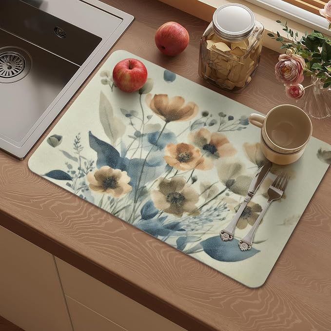 Vinyl Placemats Set of 8-12x17 Inch - Heat Resistant Washable Place Mats Waterproof Non-Slip Wipeable Table Mats for Dining Table Decor, Indoor/Outdoor Plastic Mat