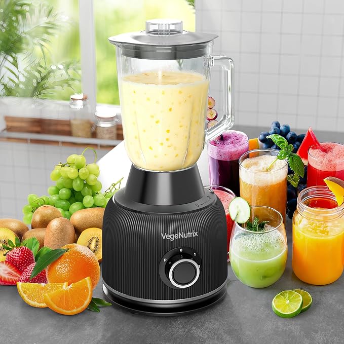 Food Processor and Blender Combo, 88 oz Food Chopper, 800W | 70 oz Glass Jar Blender, for Meat, Vegetable and Dough, with 2 Speeds and Pulse for Smoothie, Nutrient Extractions, and More