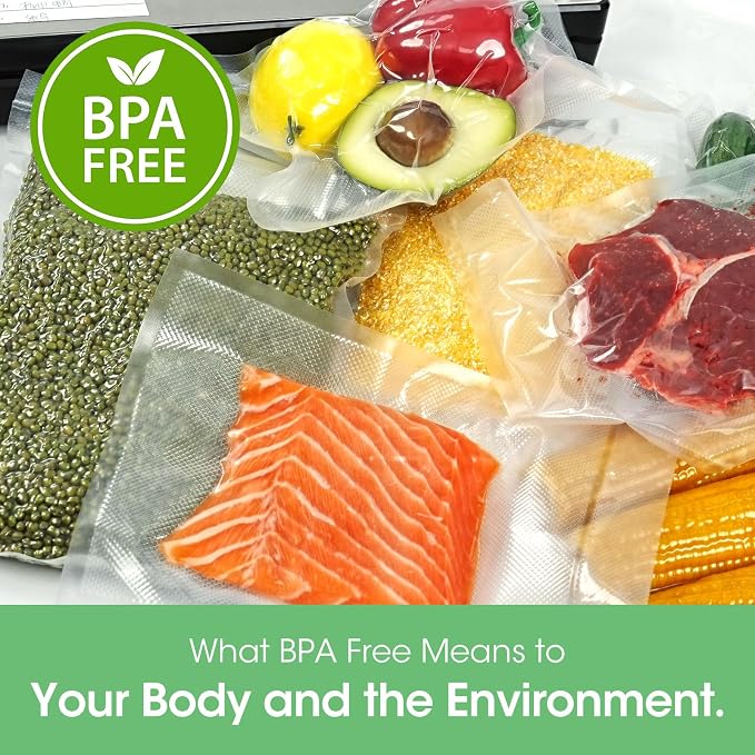 L'ELEF MISTICO Vacuum Sealer Bags, Pre-cut 50 Count 10" x 14" & 50 Count 6" x 10" Food Saver Bags with BPA Free, Heavy Duty, Sous Vide and Meal Prep