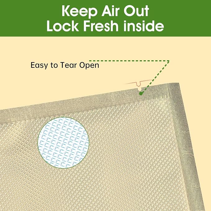 L'ELEF MISTICO Vacuum Sealer Bags, Pre-cut 50 Count 10" x 14" & 50 Count 6" x 10" Food Saver Bags with BPA Free, Heavy Duty, Sous Vide and Meal Prep