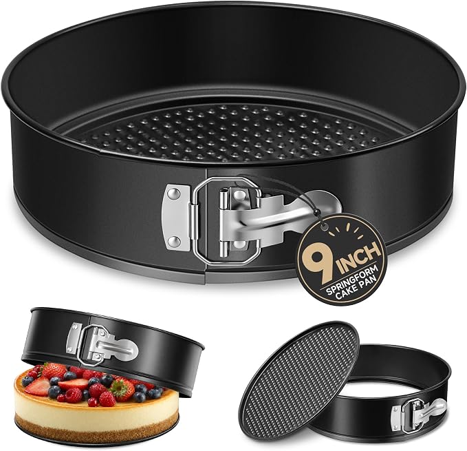 9 Inch Springform Pan with Removable Bottom | Nonstick, Leakproof, Easy Release, Cheesecake Pan for Baking