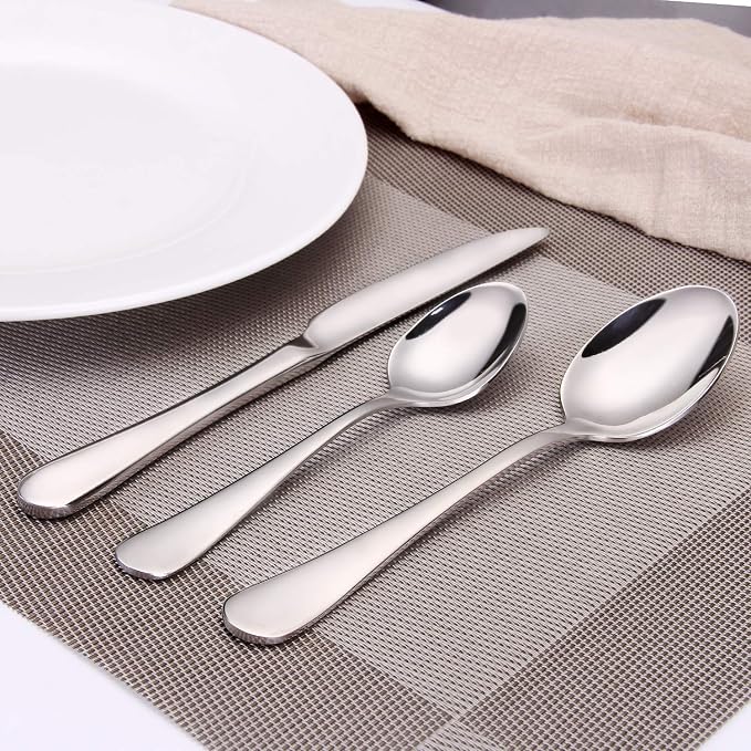 Silverware Set,SHARECOOK 20-Piece Stainless Steel Flatware Set,Kitchen Utensil Set Service for 4,Tableware Cutlery Set for Home and Restaurant, Dishwasher Safe