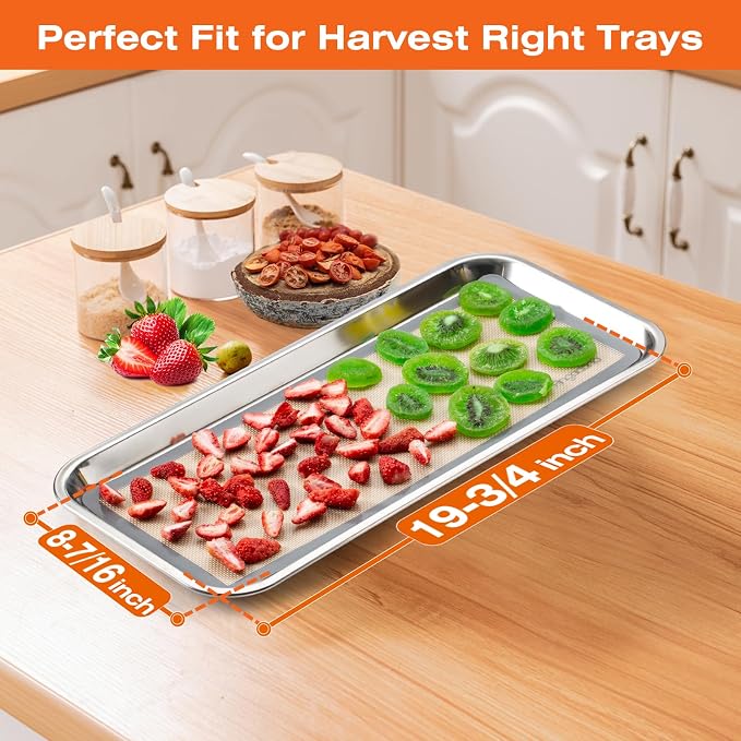 Silicone Baking Mats For Harvest Right Freeze Dryer Large Size Trays 6 pcs (Gray, L - Large)