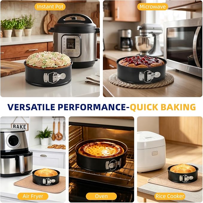 9 Inch non-stick Cheesecake Pan Springform Pan, Removable Bottom with 50PCS Parchment Paper