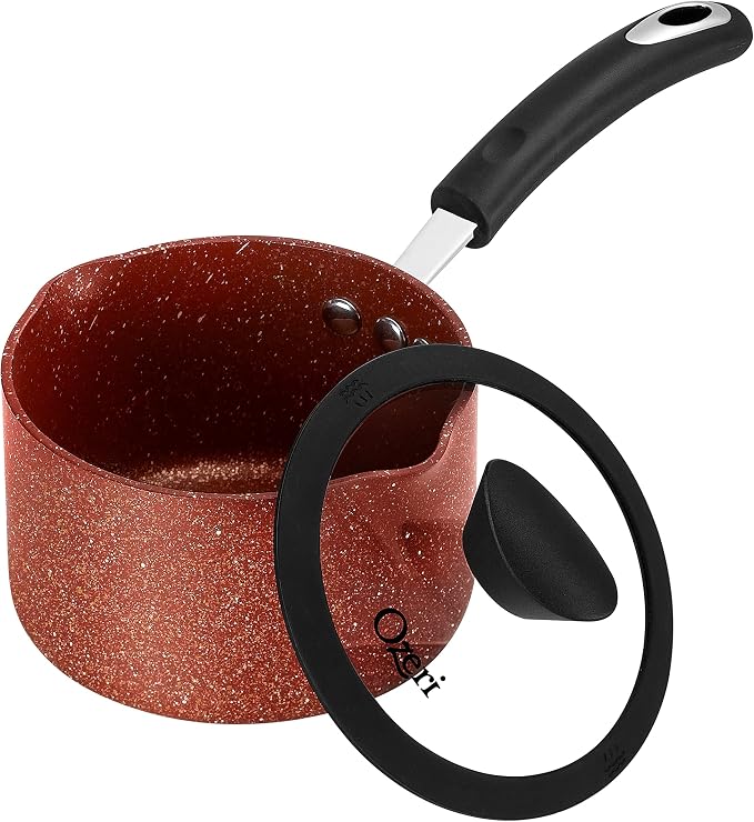 The All-In-One Stone Saucepan and Cooking Pot By Ozeri | Utilizes A Stone-derived Coating From Germany That Is 100% Free of APEO, GenX, PFBS, PFOS, PFOA, NMP and NEP