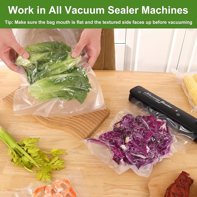 Vacuum Sealer Bags for Food Storage, 11" x 16" Vacuum Seal Bags, 100 Count | 3Mil Embossed BPA-Free Puncture-Resistant Bags, Universal Fit for Sous Vide, Meal Prep, Freezer Storage & Food Preservation