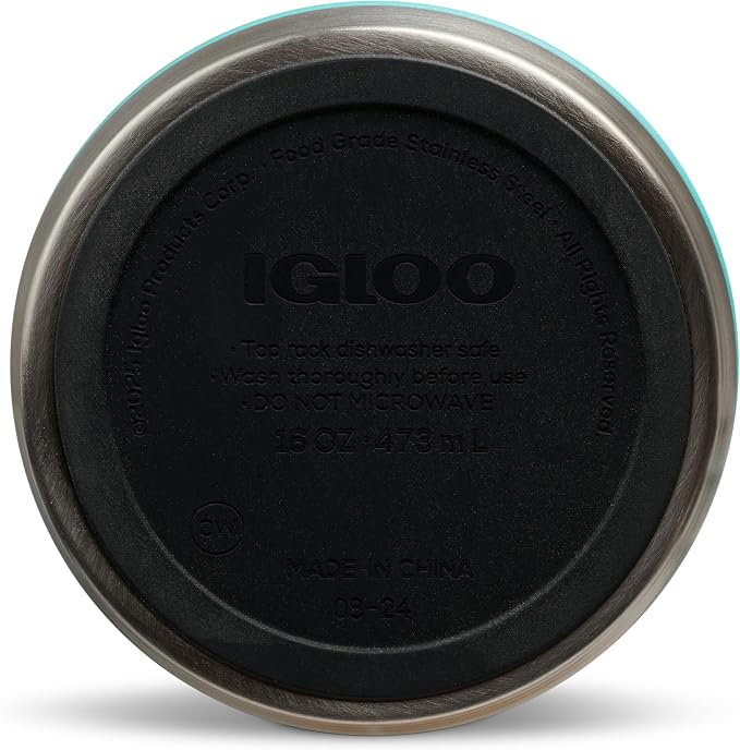 Igloo 16 oz Stainless Steel Tumbler | Flip 'n' Sip Bottle | Lagoon Teal