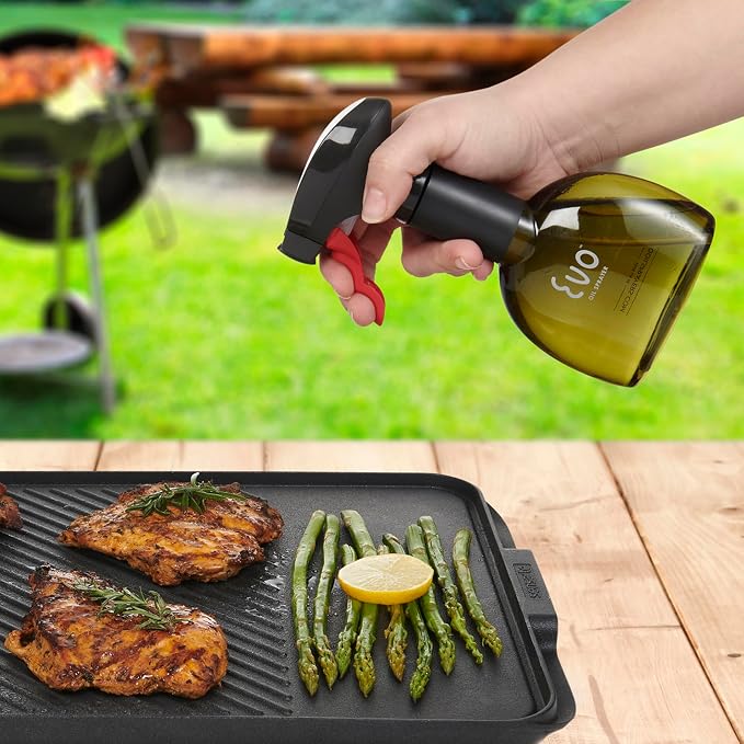 Evo Oil Sprayer Minis, Non-Aerosol for Olive, Cooking Oils, and Vinegars, 8-Ounce Capacity, 1 Each Yellow and Green | Suitable for vinegars
