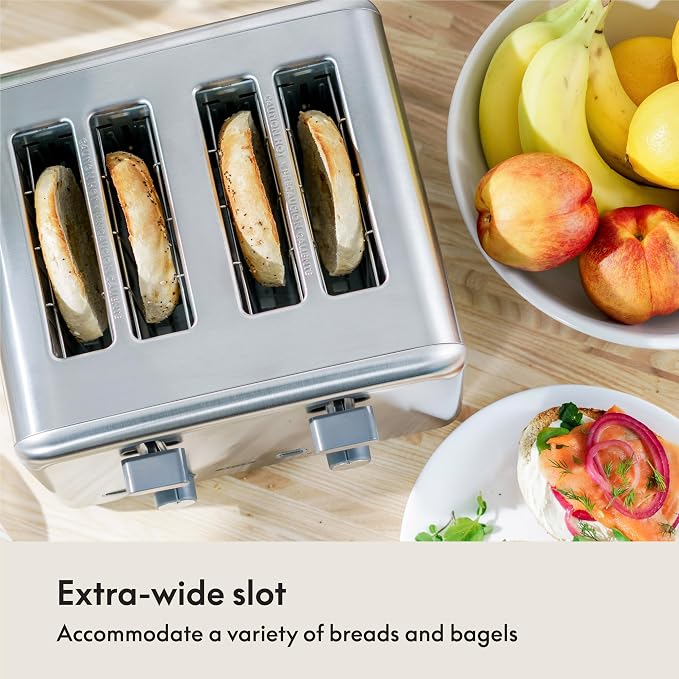 bella 4 Slice Toaster, Extra Wide Slots, Stainless Steel