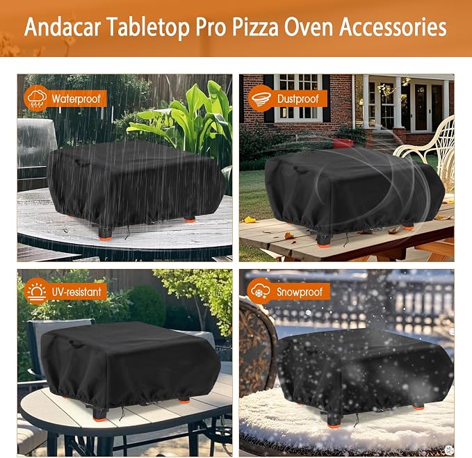Pizza Oven Cover for Blackstone 2404 Tabletop Pro Pizza Oven | Waterproof Heavy Duty Grill Cover for Blackstone Pizza Oven - 25" L×26" W×11" H