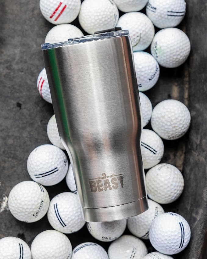Beast 20 oz Tumbler Stainless Steel Vacuum Insulated Coffee Ice Cup Double Wall Travel Flask (Stainless Steel)