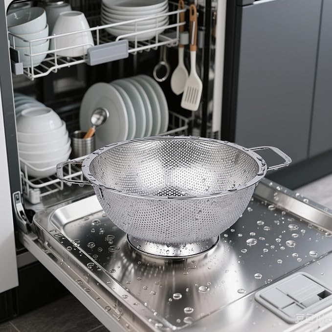 Kaishun Colander Stainless Steel 3-Quart,Strainer for Kitchen Food