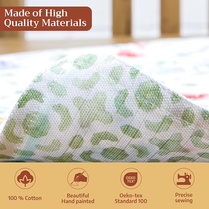 Maison d' Hermine Placemats Set of 4 Reusable 100% Cotton (13"x19") | Cloth Place Mats Washable Table Mats for Kitchen Dining Party Wedding Hotel Home Restaurant Spring Summer - Just Floral