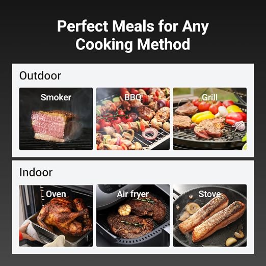 ThermoMaven WiFi Wireless Meat Thermometer, 4 Probes, Smart Base, 6 Sensors | Unlimted Monitor Range via APP, Commercial-Grade NIST Certified Accuracy, for Restaurant Kitchen, BBQ/Grill/Oven