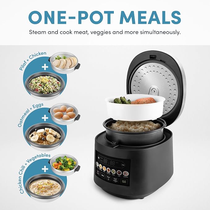 AROMA® CoreCoat™ Smart Digital Rice Cooker and Multicooker, 10-Cup (Uncooked) / 20-Cup (Cooked), with 8 Modes and PFSA-free, Non-Stick Ceramic Coating