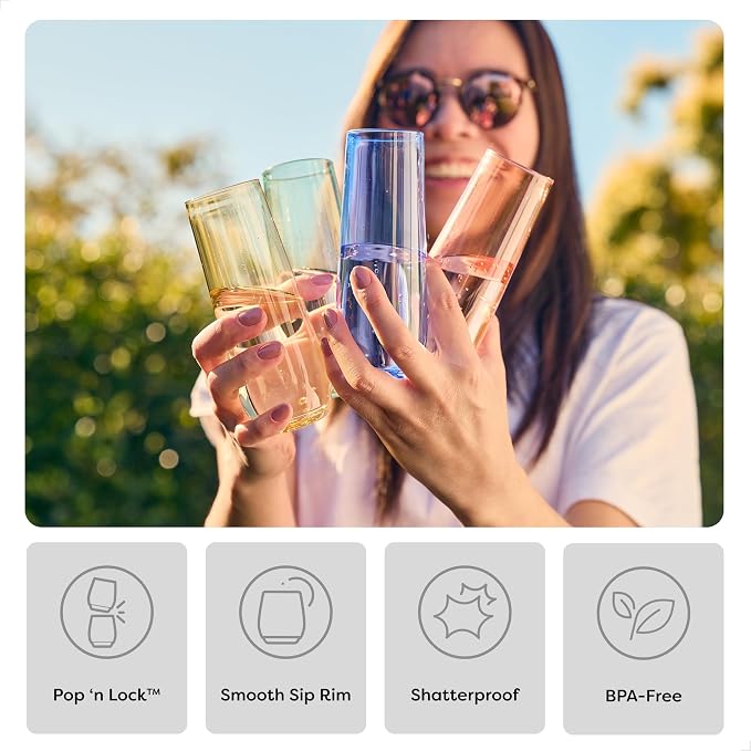 TOSSWARE POP 9oz Flute - Color Series SET OF 12, Premium Quality, Recyclable, Unbreakable & Crystal Clear Plastic Champagne Glasses