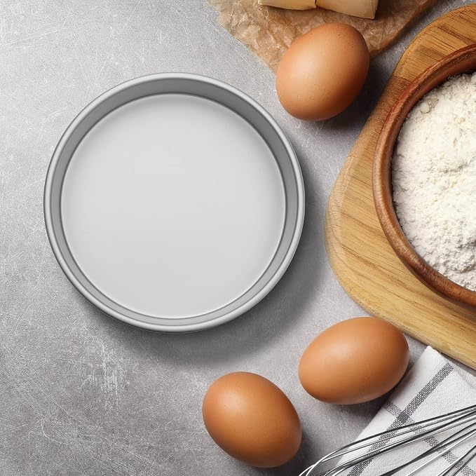4" x 2" Round Cake Pan, Anodized Aluminum Cake Pan Baking Tin Mold, Professional Bakeware