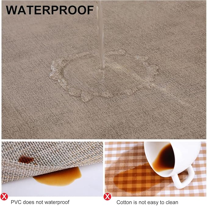 Faux Leather Heat Resistant Placemats 12 Packs, Waterproof Wipeable Dining PU Place Mats for Indoor & Outdoor, Easy to Clean, Camel