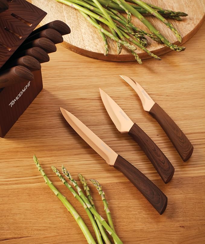 Hampton Forge Raintree Copper 13 Piece Block Set, Brown/Wood