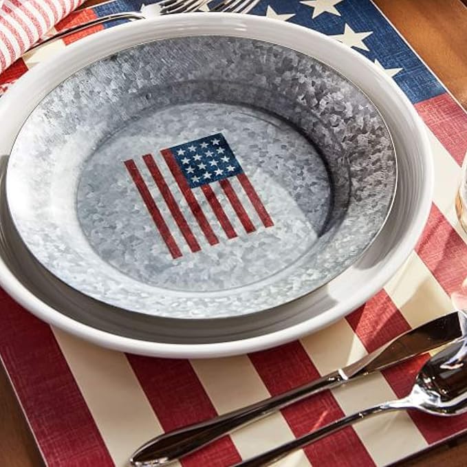 American Flag Paper Placemats for Dining Table – Disposable Color Table Mats Great for Parties 10"x14" American Flag 50 ct