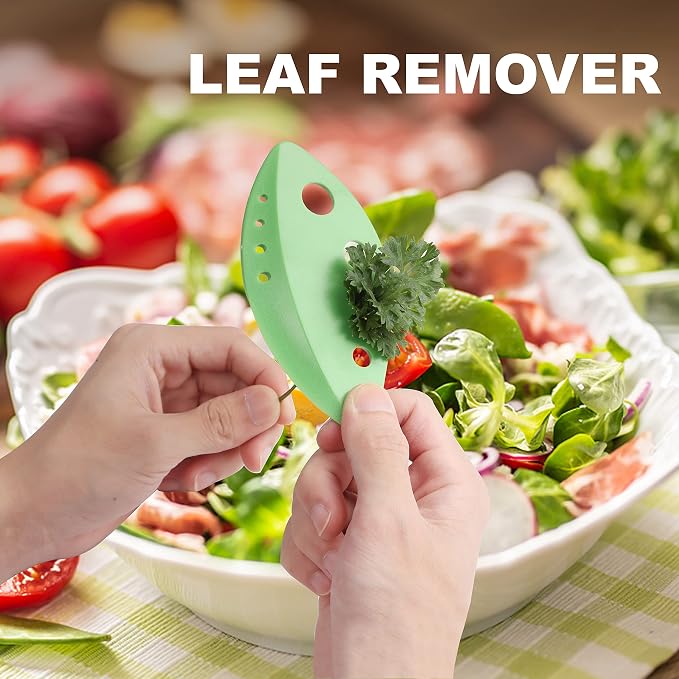 LUVCOSY Herb Scissors, Premium Stainless Steel 5 Blade Kitchen Salad Scissors Dishwasher Safe, Sharp and Convenient 5 Blade with Safety Cover, Herb Stripping Tool and Cleaning Comb