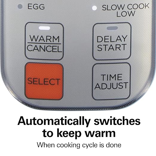 Hamilton Beach Digital Programmable Rice Cooker & Food Steamer | 12 Cups Cooked (6 Uncooked) | Slow Cooker & Hard-Boiled Egg Settings | PFAS-Free Nonstick Pot | Steam Basket | Blue