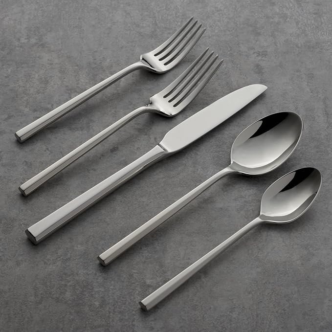 Oneida Diameter 20 Piece Fine Flatware Set, Service for 1 , 18/10 Stainless Steel, Silverware Set, Dishwasher Safe