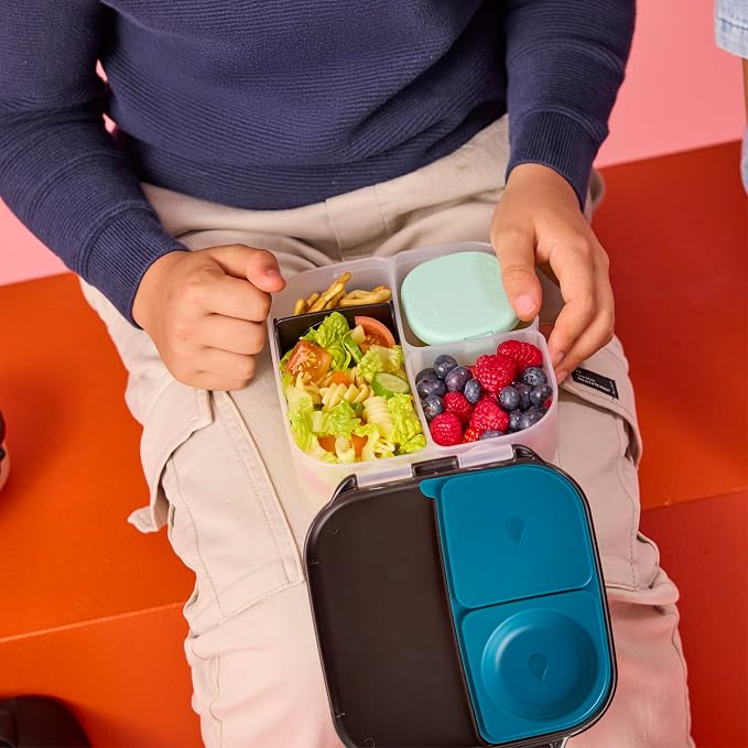 b.box Mini Lunch Box, Snack Containers for Kids, Lunch Box Kids, 4.25 Cup | Bento Box for Kids, Sanck Box, Lunch Containers, Leak Proof, Dishwasher Safe, BPA Free, PFAS Free, Ages 3+ — Night Vision