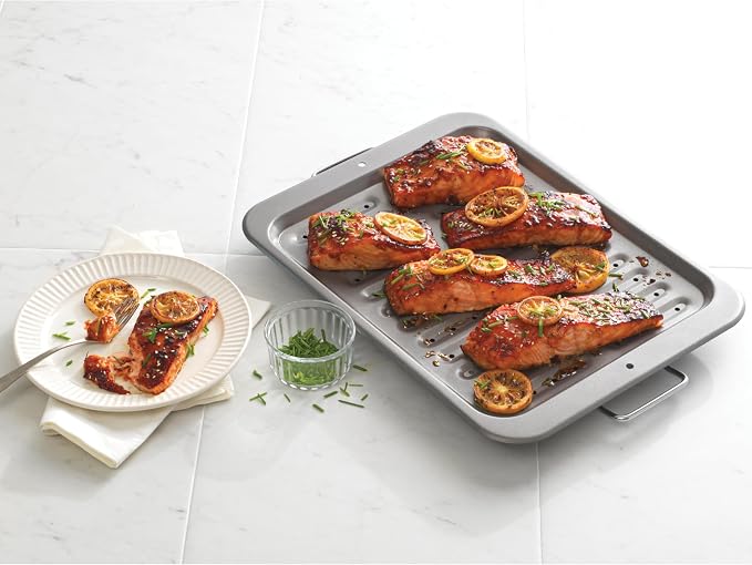GoodCook Everyday Nonstick Steel Broiler Pan, 11.5" x 14.25", Gray