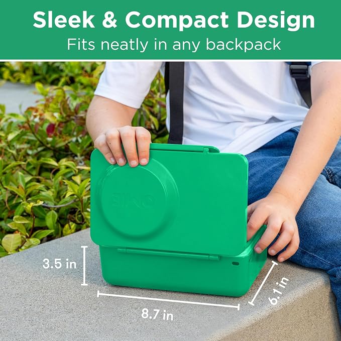 Omie OmieBox UP Kids Insulated Bento Box, Jade Green