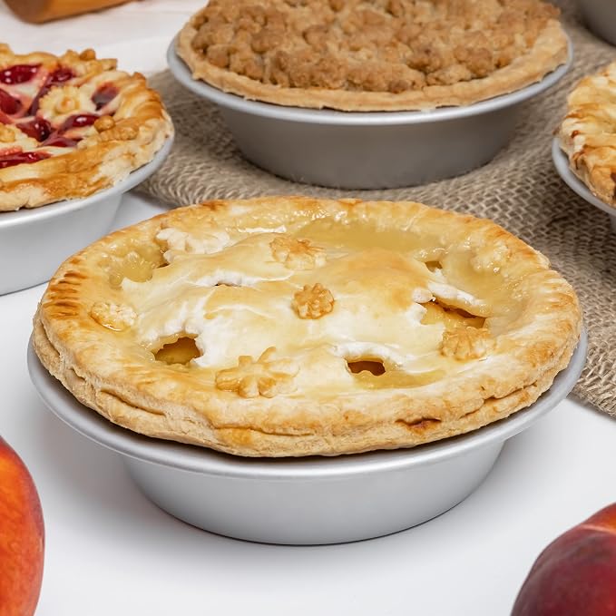Fat Daddio's PIE-6SET Anodized Aluminum Pie Pan, 6 x 1.5 Inch, Set of 2