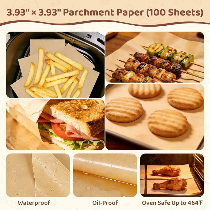 3 Tier 17" x 11" Cooling Rack for Cooking and Baking w/100 Papers | Drying Baking Rack for Baking Sheet, Stackable Cookie Cooling Rack for Pizza, Bread, Cake, Veggie, Jerky