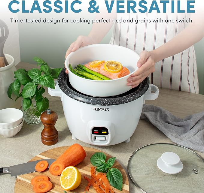 AROMA® 20-Cup (Cooked) / 5Qt. Bonded Granite® Rice & Grain Cooker, ARC-860NGP