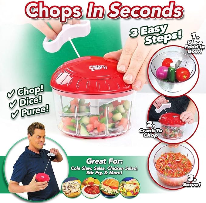 Food Chopper & Processor, Dice Vegetables, Garlic, Onions | Vegetables, Onion, Garlic, Perfect for Homemade Salsa