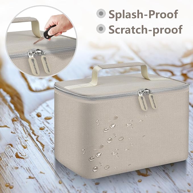 Hand Mixer Storage Case for KitchenAid 5, 6, 7 and 9 Speed Mixers | Portable Design With Carry Handle For Home Bakers, Kitchen Storage, Baking Classes And Travel, Beige - Case Only