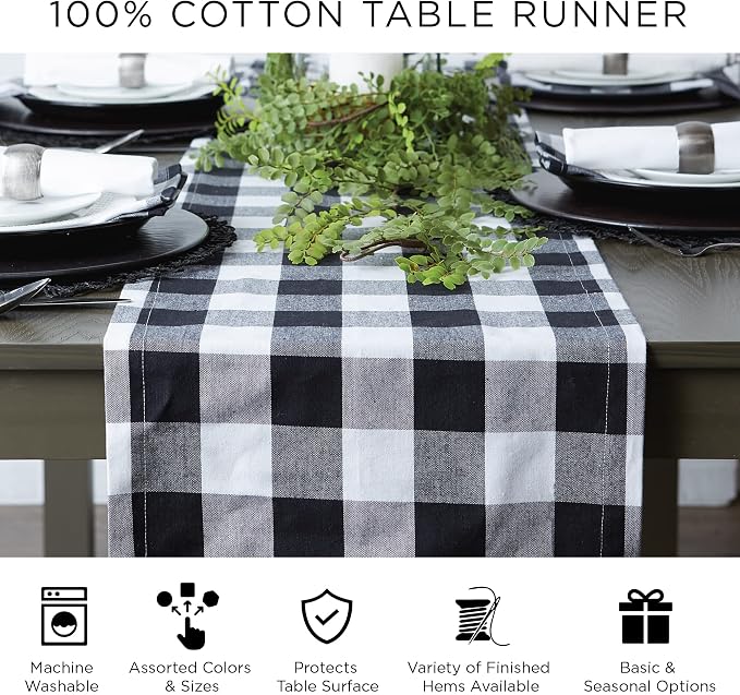 DII Variegated Tabletop Collection, Table Runner, 13x72, Artichoke Green