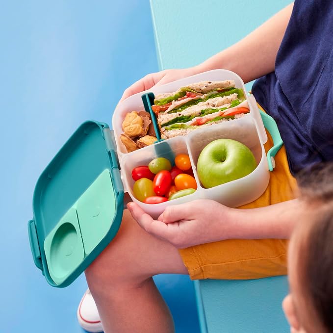 b.box Mini Lunch Box, Snack Containers for Kids, Lunch Box Kids, 4.25 Cup | Bento Box for Kids, Sanck Box, Lunch Containers, Leak Proof, Dishwasher Safe, BPA Free, PFAS Free, Ages 3+ — Emerald Forest