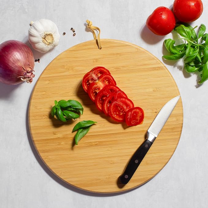 Totally Bamboo Baseball Shaped Bamboo Wood Cutting Board and Charcuterie Board, Great Gift for Baseball Fans