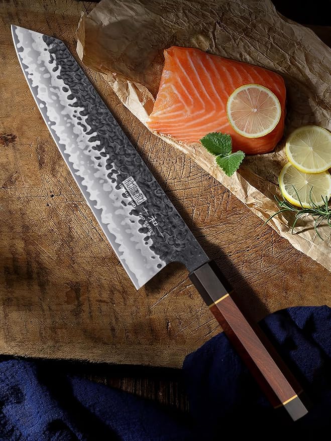 HOSHANHO 9 Inch Kiritsuke Chef Knife, Japanese Hand Forged Kitchen Knife | 9 Layers 10Cr15MoV High Carbon Steel Chef's Knives, Professional Cooking Knife with Ergonomic Rosewood Handle