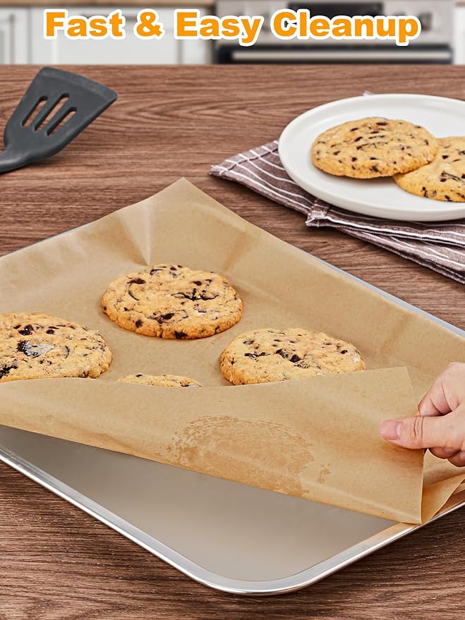 SMARTAKE 200 Pcs Parchment Paper Baking Sheets, 13x18 Inches, Non-Stick | Unbleached Pre-Cut Greaseproof Baking Parchment, Oven Safe up to 450°F, for Grilling Frying Steaming Bread Cup Cake Cookies