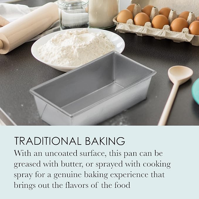 Chicago Metallic Loaf Pan, Commercial II, 1-Pound | Uncoated | Traditional | Pack of 2