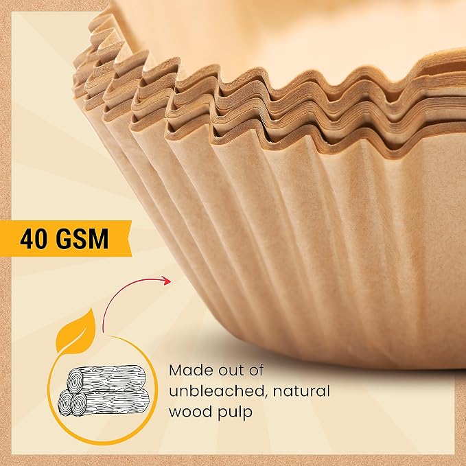 250 pcs Air Fryer Liners, Disposable Airfryer Paper Liners | Non-Stick and Oil Proof for Easy Cleanup, Great for Oven, Pans & Baking – 8" Square for 5-8 qt Basket by Baker's Signature
